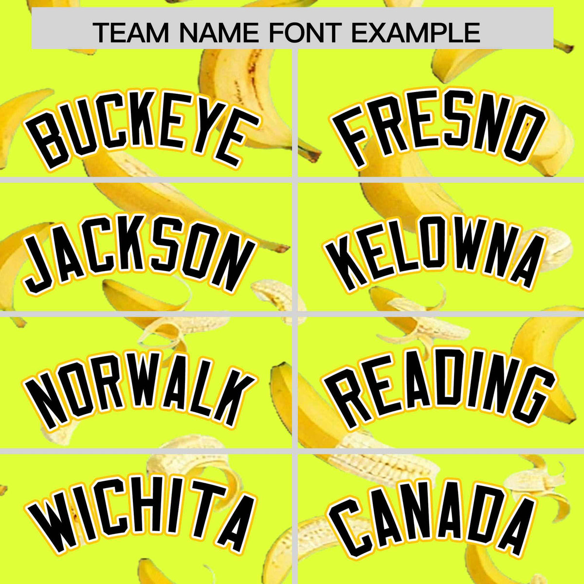 Custom Fluorescent Green Varsity Full-Zip Banana Pattern Letterman Bomber Jacket | Graffiti Pattern | Embroidery&Dye-sublimation printing | KXKSHOP