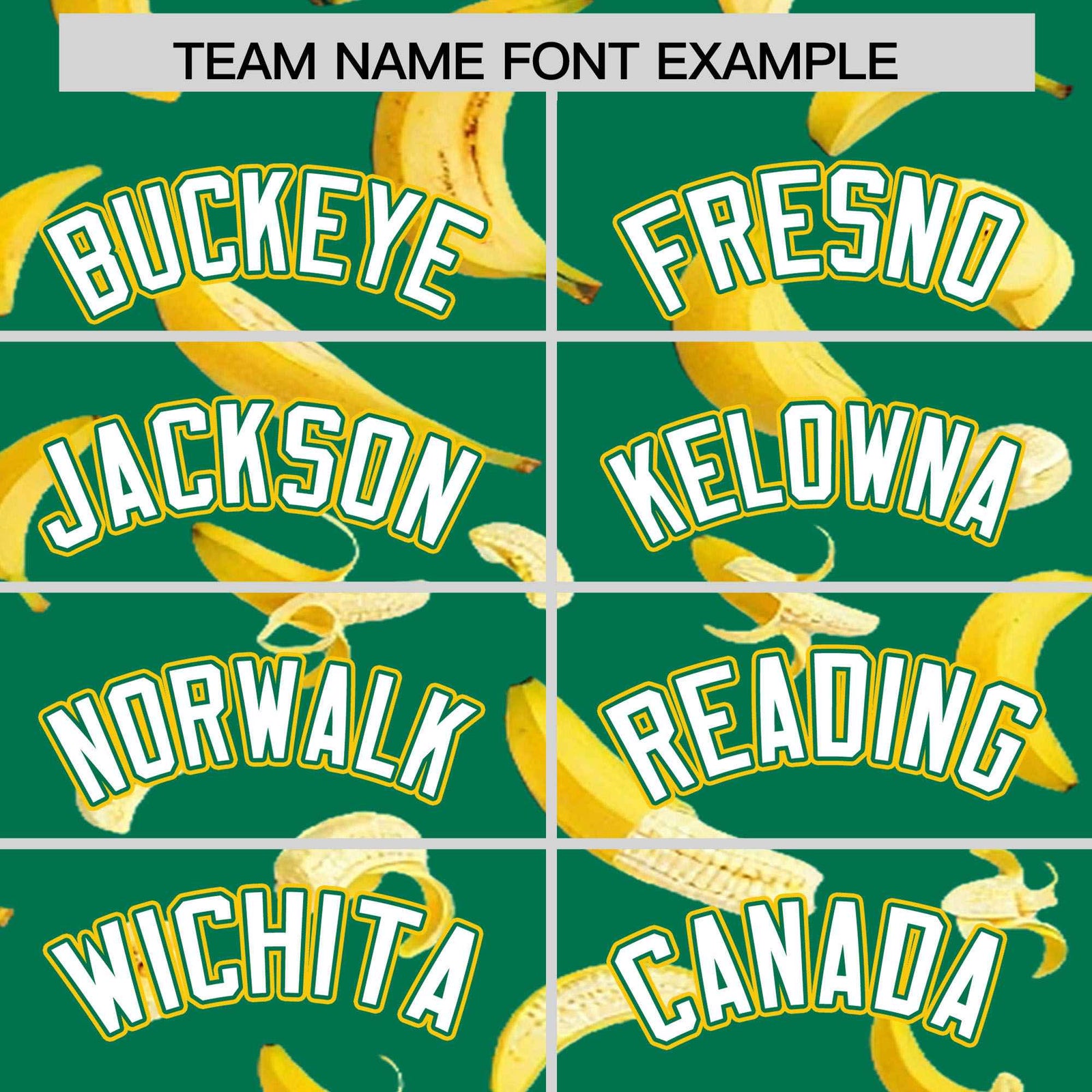 Custom Kelly Green Varsity Full-Zip Banana Pattern Letterman Bomber Jacket | Graffiti Pattern | Embroidery&Dye-sublimation printing | KXKSHOP