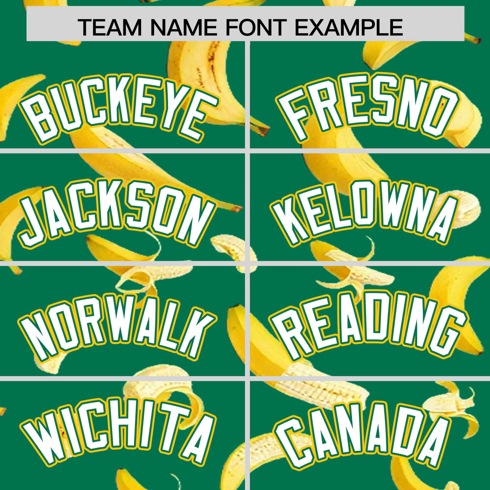 Custom Kelly Green Varsity Full-Zip Banana Pattern Letterman Bomber Jacket | Graffiti Pattern | Embroidery&Dye-sublimation printing | KXKSHOP