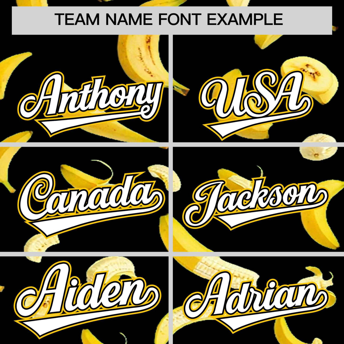 Custom Black Varsity Full-Zip Banana Pattern Letterman Bomber Jacket | Graffiti Pattern | Embroidery&amp;Dye-sublimation printing | KXKSHOP