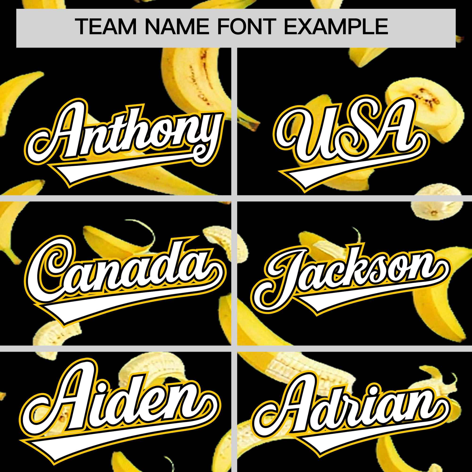 Custom Black Varsity Full-Zip Banana Pattern Letterman Bomber Jacket | Graffiti Pattern | Embroidery&Dye-sublimation printing | KXKSHOP