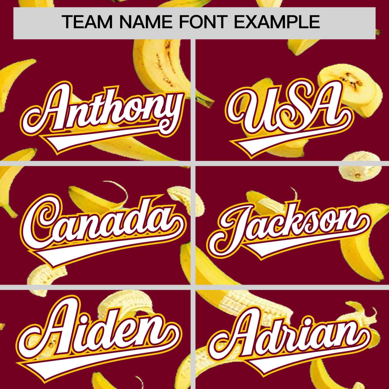 Custom Crimson Varsity Full-Zip Banana Pattern Letterman Bomber Jacket | Graffiti Pattern | Embroidery&Dye-sublimation printing | KXKSHOP