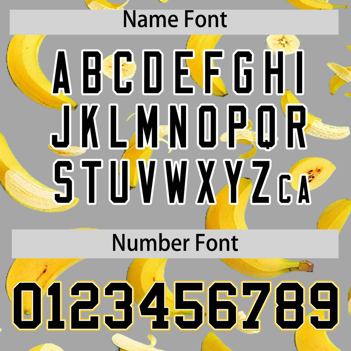 Custom Gray Varsity Full-Zip Banana Pattern Letterman Bomber Jacket | Graffiti Pattern | Embroidery&amp;Dye-sublimation printing | KXKSHOP