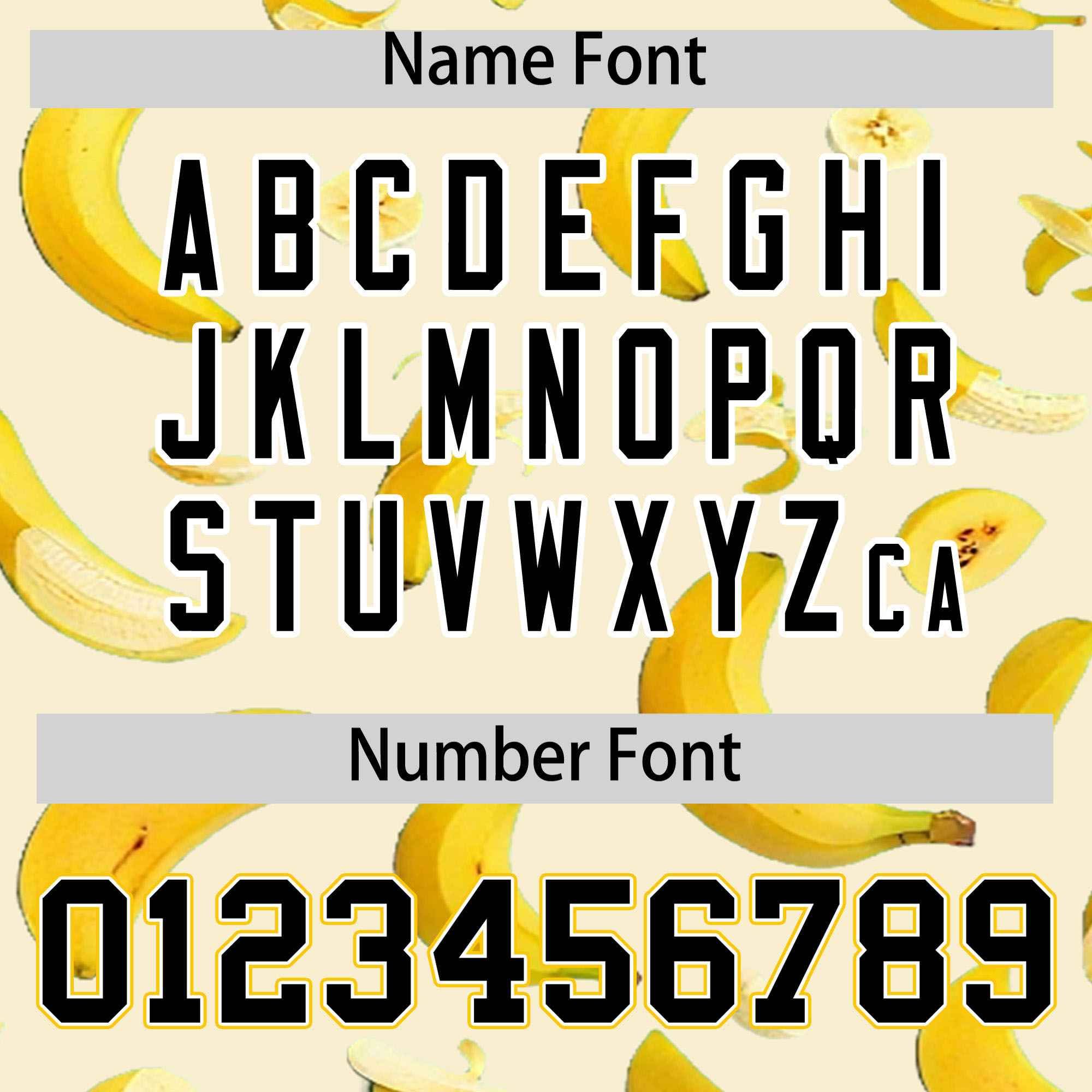 Custom Cream Varsity Full-Zip Banana Pattern Letterman Bomber Jacket | Graffiti Pattern | Embroidery&Dye-sublimation printing | KXKSHOP