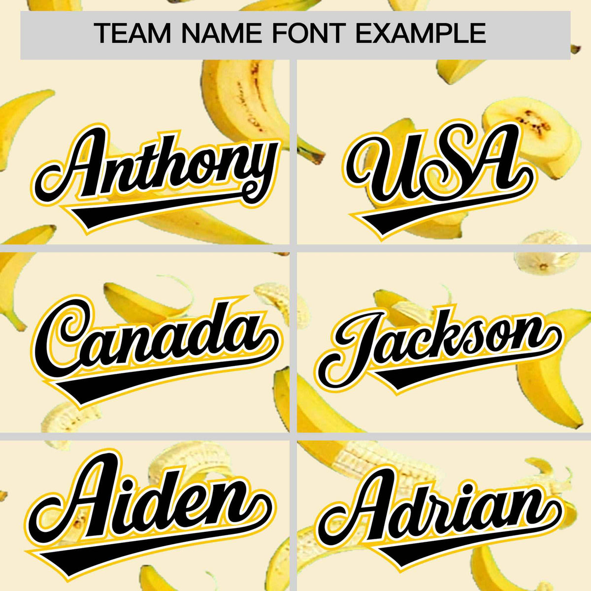 Custom Cream Varsity Full-Zip Banana Pattern Letterman Bomber Jacket | Graffiti Pattern | Embroidery&amp;Dye-sublimation printing | KXKSHOP