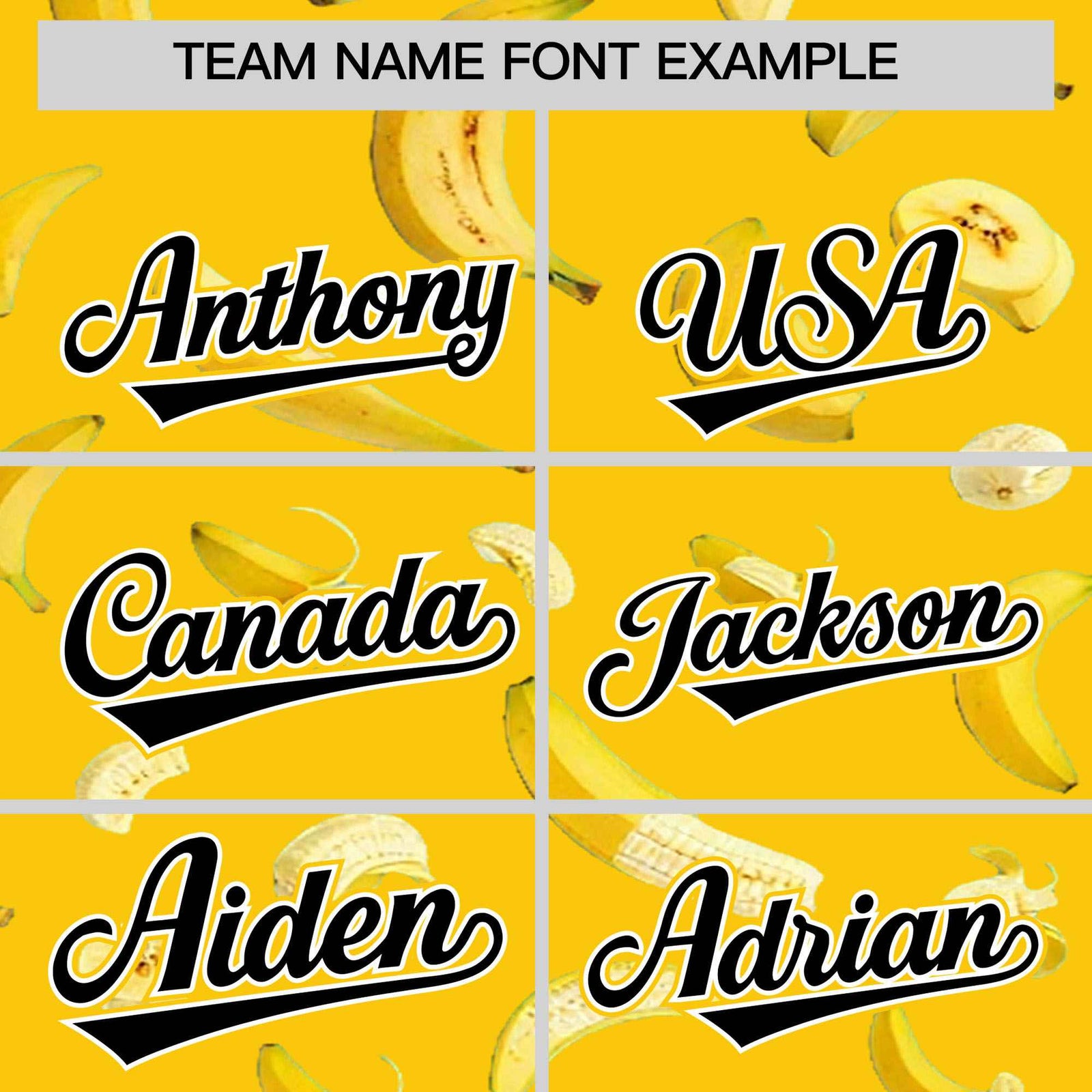 Custom Gold Varsity Full-Zip Banana Pattern Letterman Bomber Jacket | Graffiti Pattern | Embroidery&Dye-sublimation printing | KXKSHOP