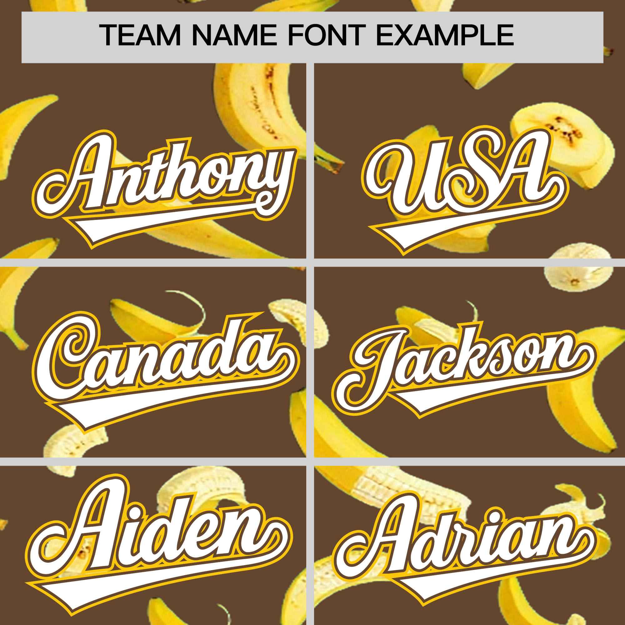 Custom Light Brown Varsity Full-Zip Banana Pattern Letterman Bomber Jacket | Graffiti Pattern | Embroidery&Dye-sublimation printing | KXKSHOP