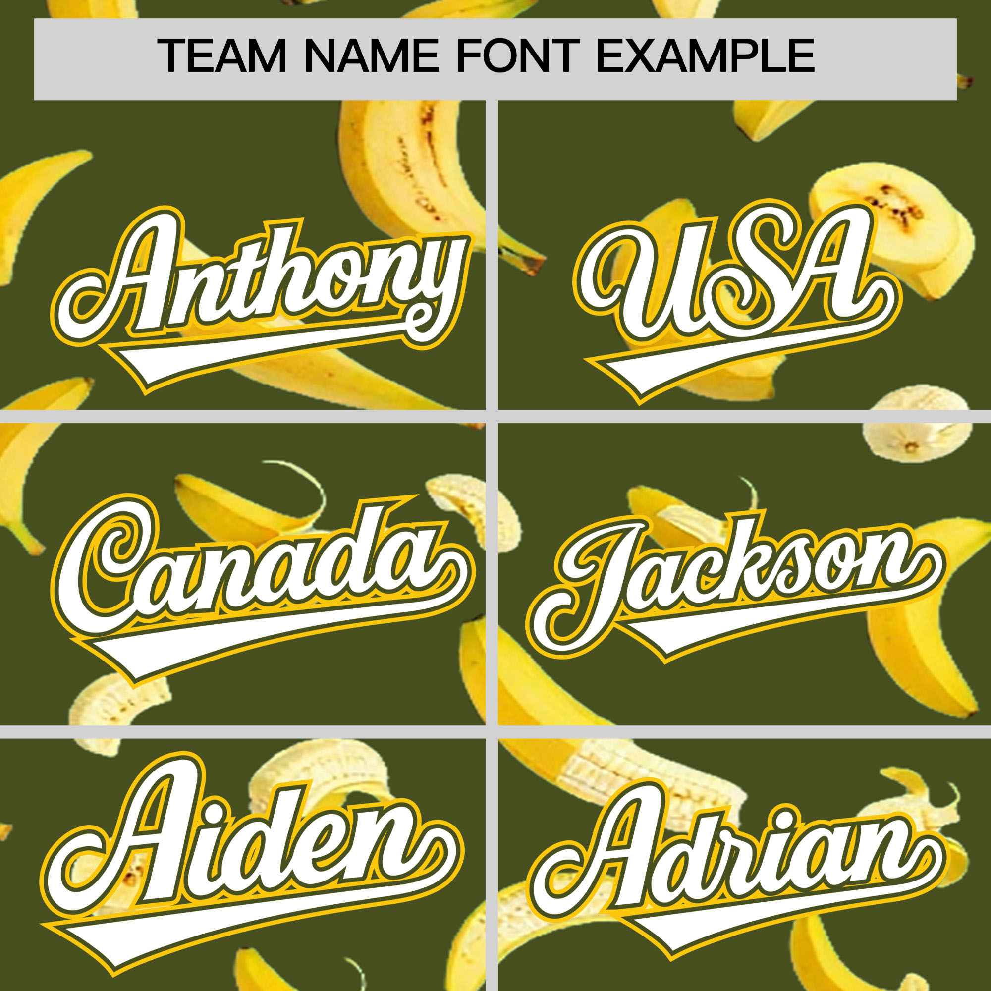 Custom Olive Varsity Full-Zip Banana Pattern Letterman Bomber Jacket | Graffiti Pattern | Embroidery&Dye-sublimation printing | KXKSHOP