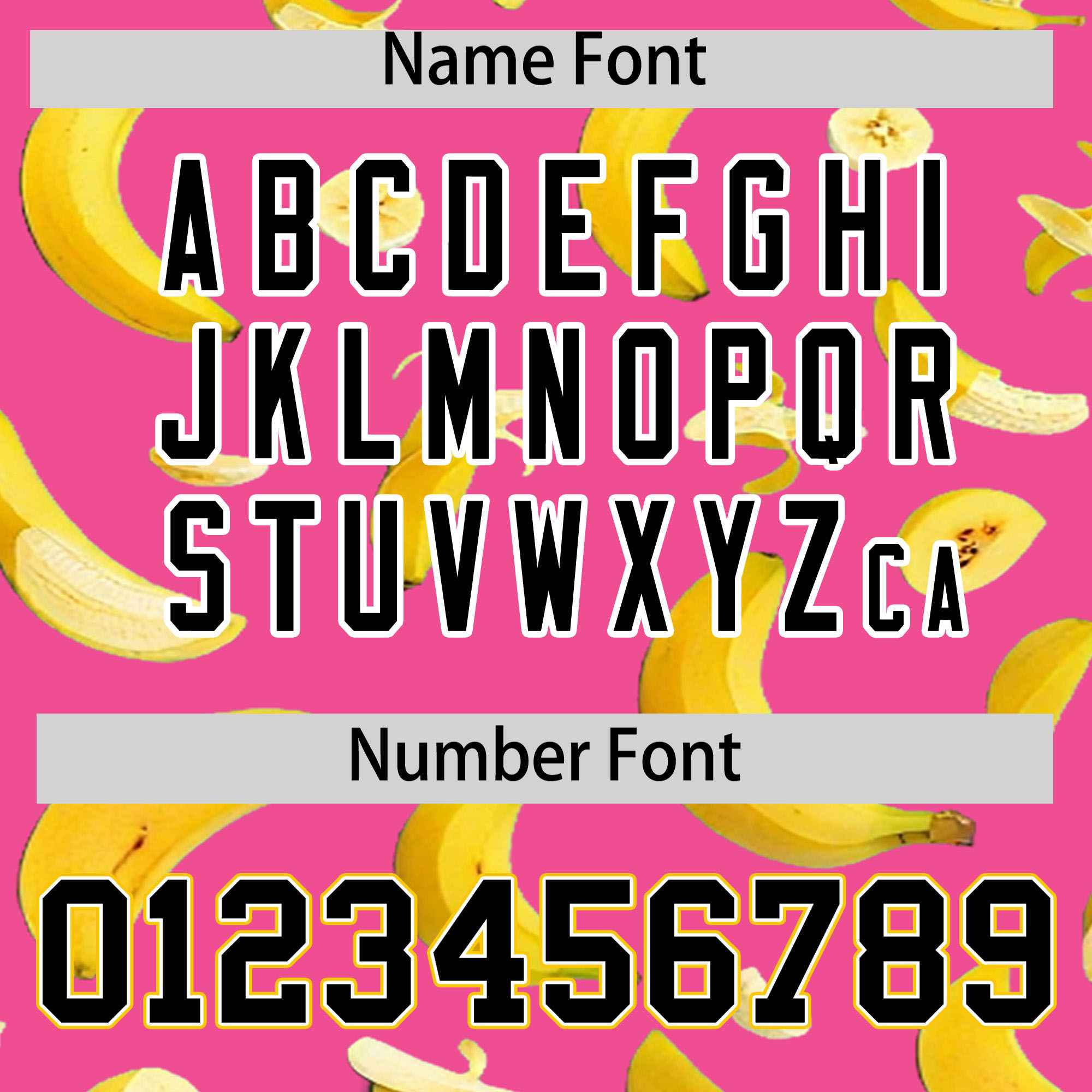 Custom Pink Varsity Full-Zip Banana Pattern Letterman Bomber Jacket | Graffiti Pattern | Embroidery&Dye-sublimation printing | KXKSHOP