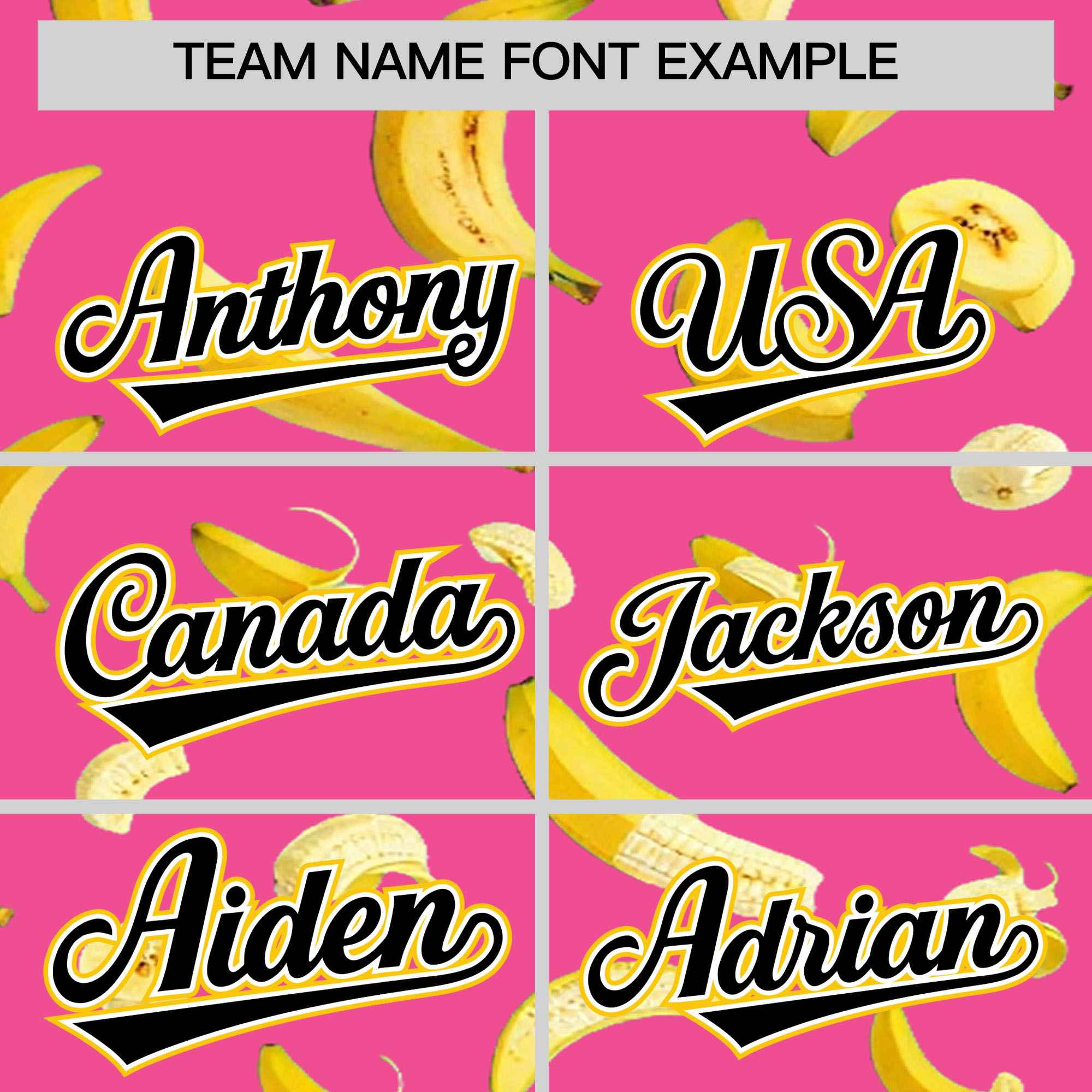 Custom Pink Varsity Full-Zip Banana Pattern Letterman Bomber Jacket | Graffiti Pattern | Embroidery&Dye-sublimation printing | KXKSHOP