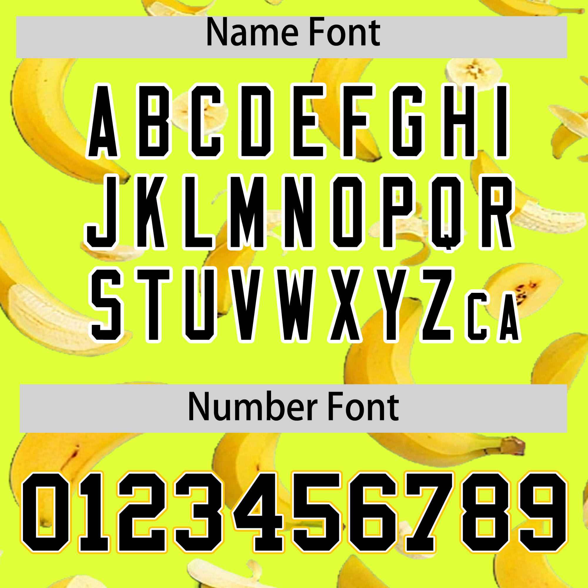 Custom Fluorescent Green Varsity Full-Zip Banana Pattern Letterman Bomber Jacket | Graffiti Pattern | Embroidery&Dye-sublimation printing | KXKSHOP