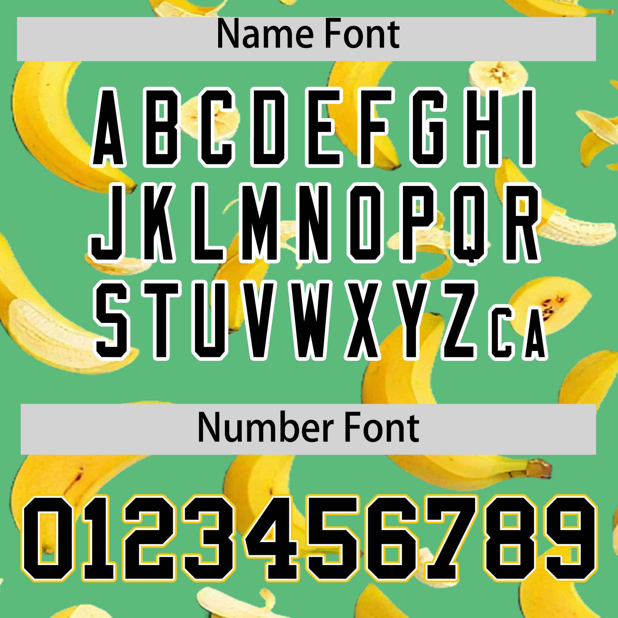 Custom Neon Green Varsity Full-Zip Banana Pattern Letterman Bomber Jacket | Graffiti Pattern | Embroidery&Dye-sublimation printing | KXKSHOP