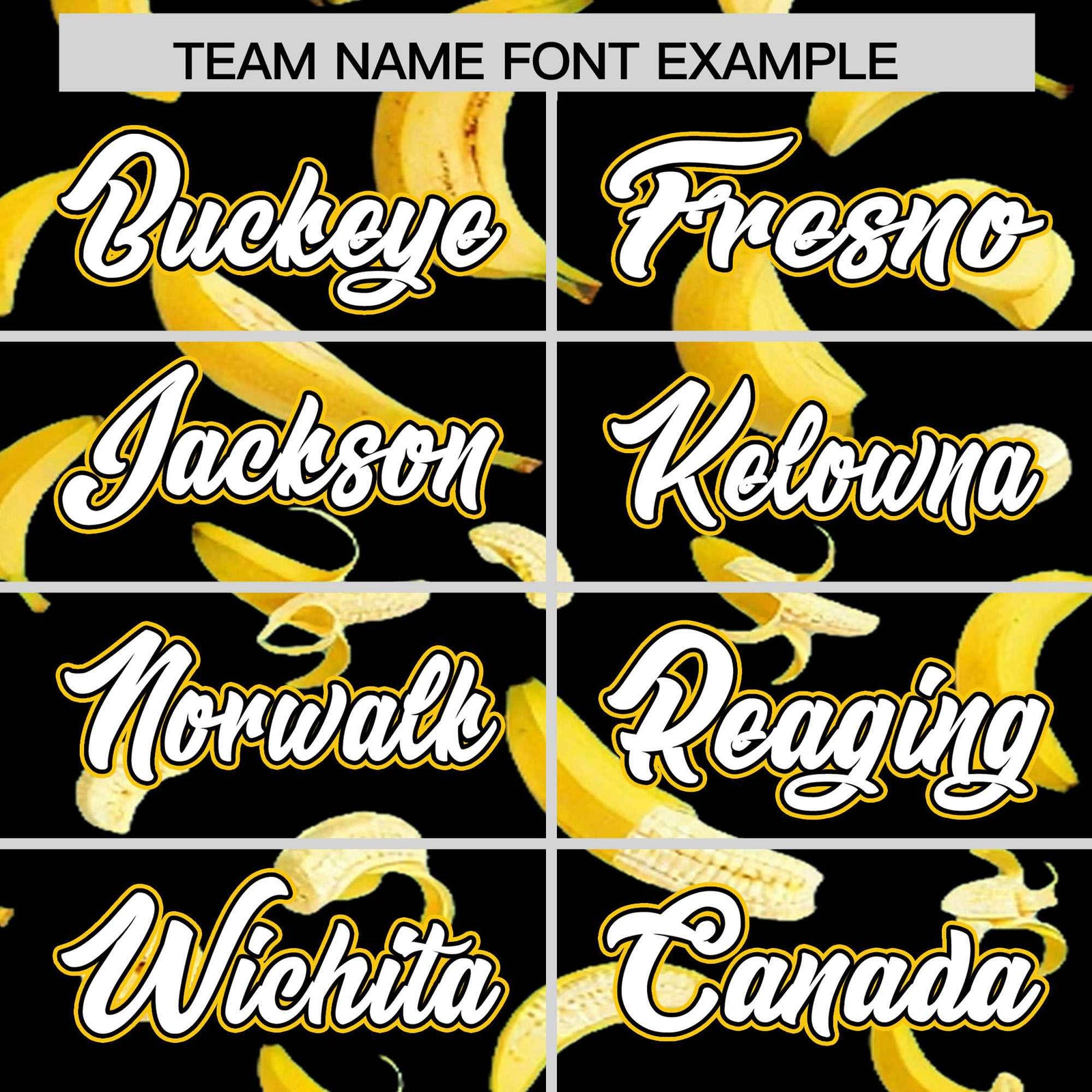 Custom Black Varsity Full-Zip Banana Pattern Letterman Bomber Jacket | Graffiti Pattern | Embroidery&Dye-sublimation printing | KXKSHOP