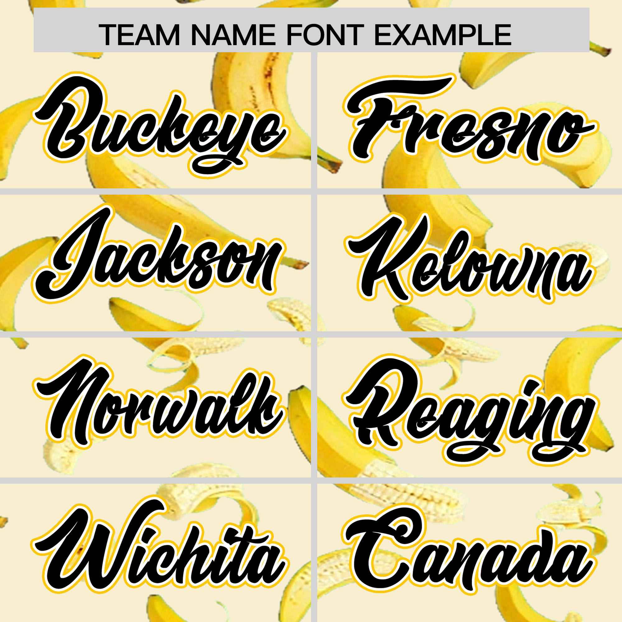 Custom Cream Varsity Full-Zip Banana Pattern Letterman Bomber Jacket | Graffiti Pattern | Embroidery&Dye-sublimation printing | KXKSHOP