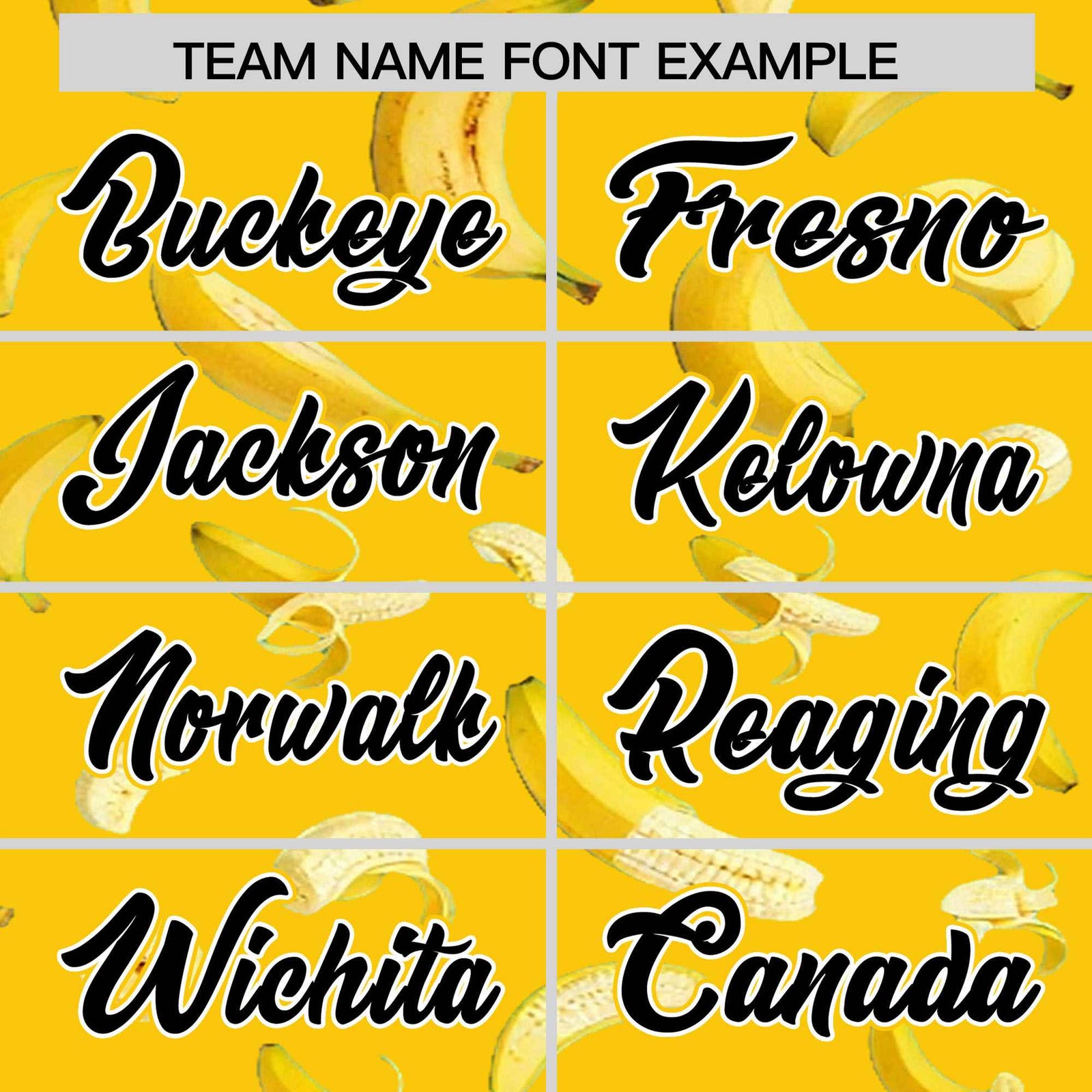 Custom Gold Varsity Full-Zip Banana Pattern Letterman Bomber Jacket | Graffiti Pattern | Embroidery&Dye-sublimation printing | KXKSHOP