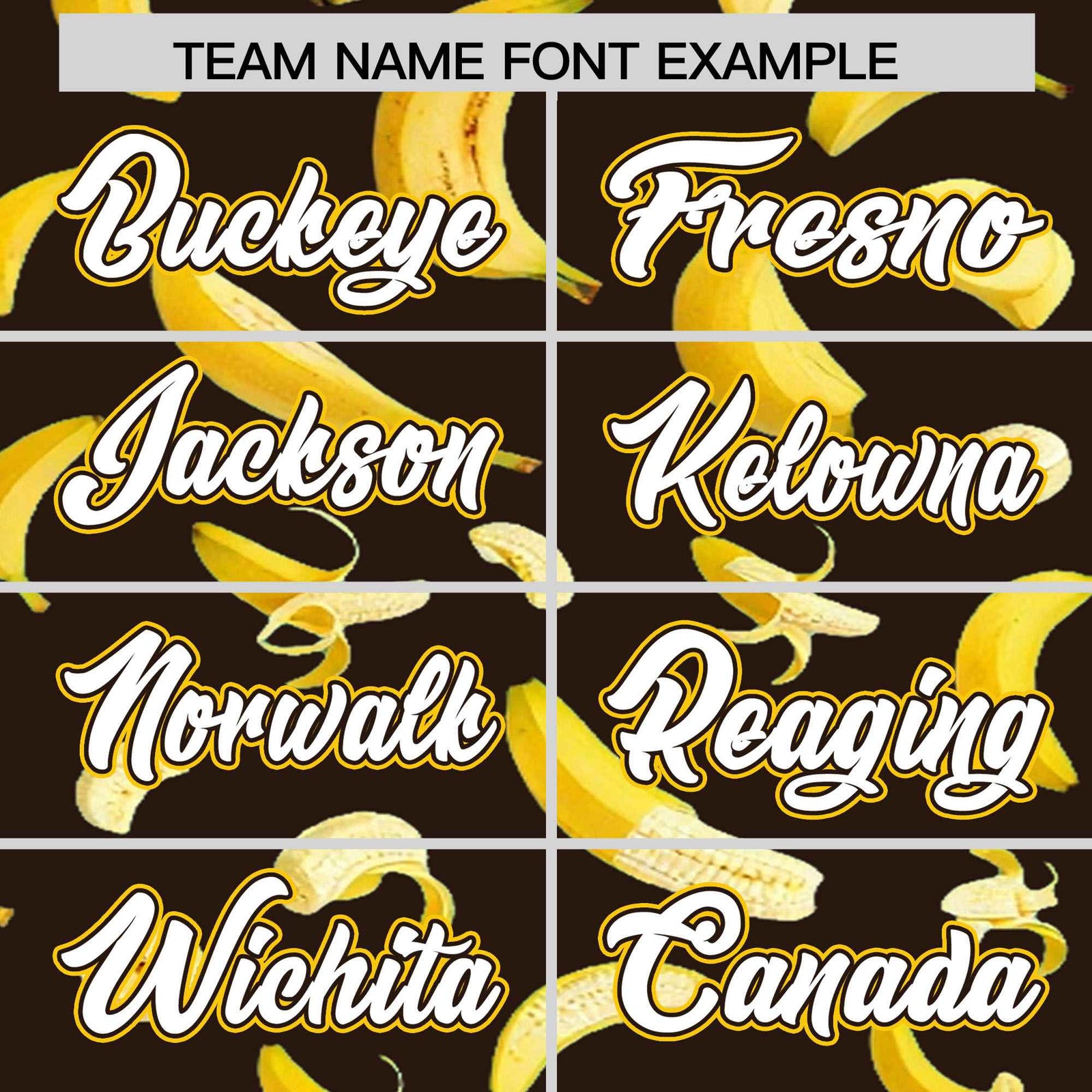 Custom Brown Varsity Full-Zip Banana Pattern Letterman Bomber Jacket | Graffiti Pattern | Embroidery&Dye-sublimation printing | KXKSHOP