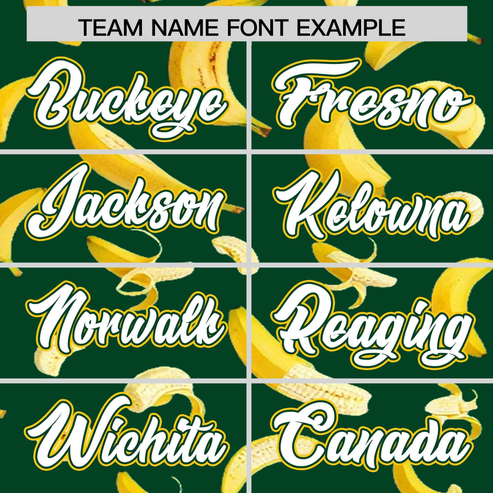 Custom Green Varsity Full-Zip Banana Pattern Letterman Bomber Jacket | Graffiti Pattern | Embroidery&Dye-sublimation printing | KXKSHOP