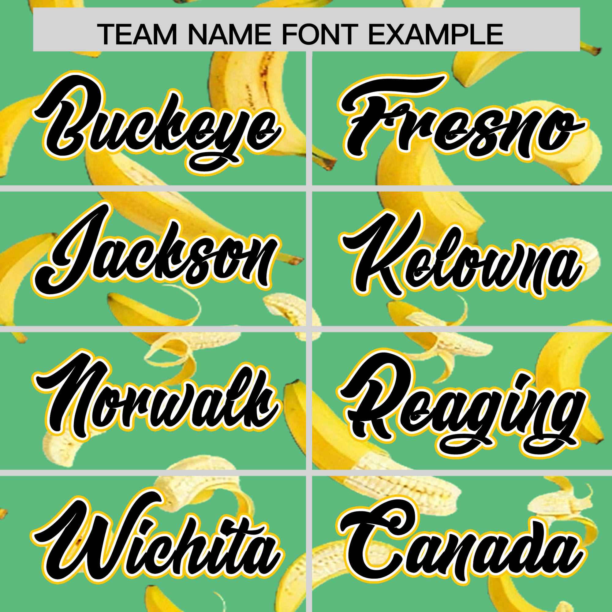 Custom Neon Green Varsity Full-Zip Banana Pattern Letterman Bomber Jacket | Graffiti Pattern | Embroidery&Dye-sublimation printing | KXKSHOP