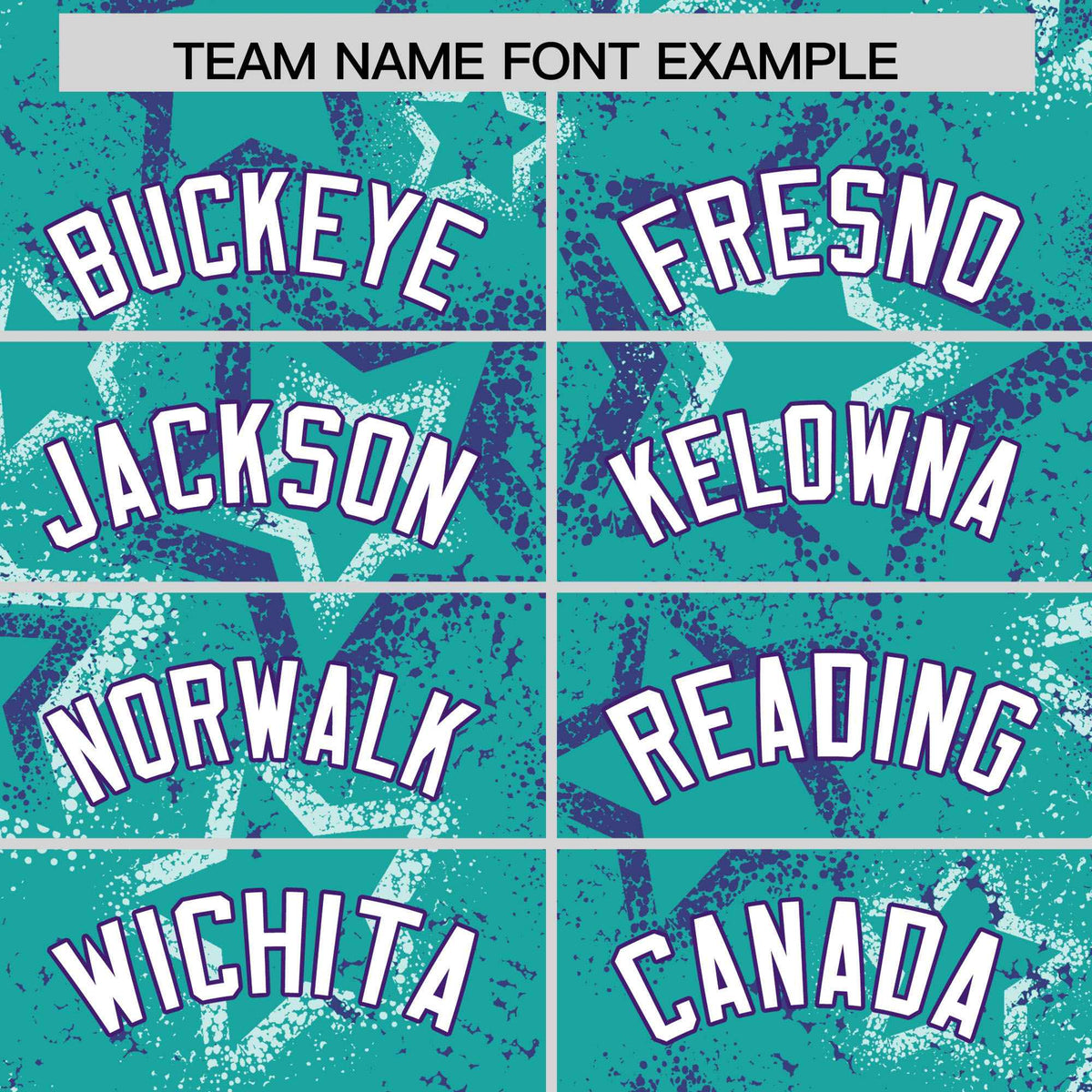 Custom Aqua Varsity Full-Zip Star Pattern Letterman Bomber Jacket