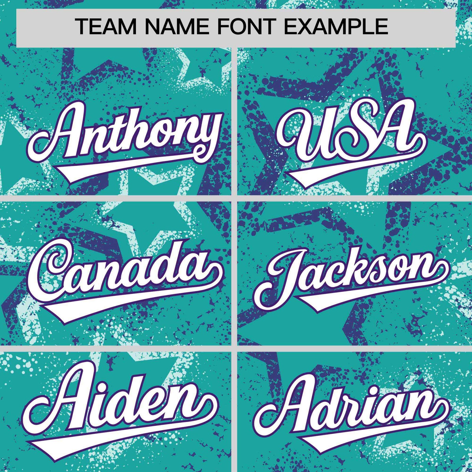 Custom Aqua Varsity Full-Zip Star Pattern Letterman Bomber Jacket