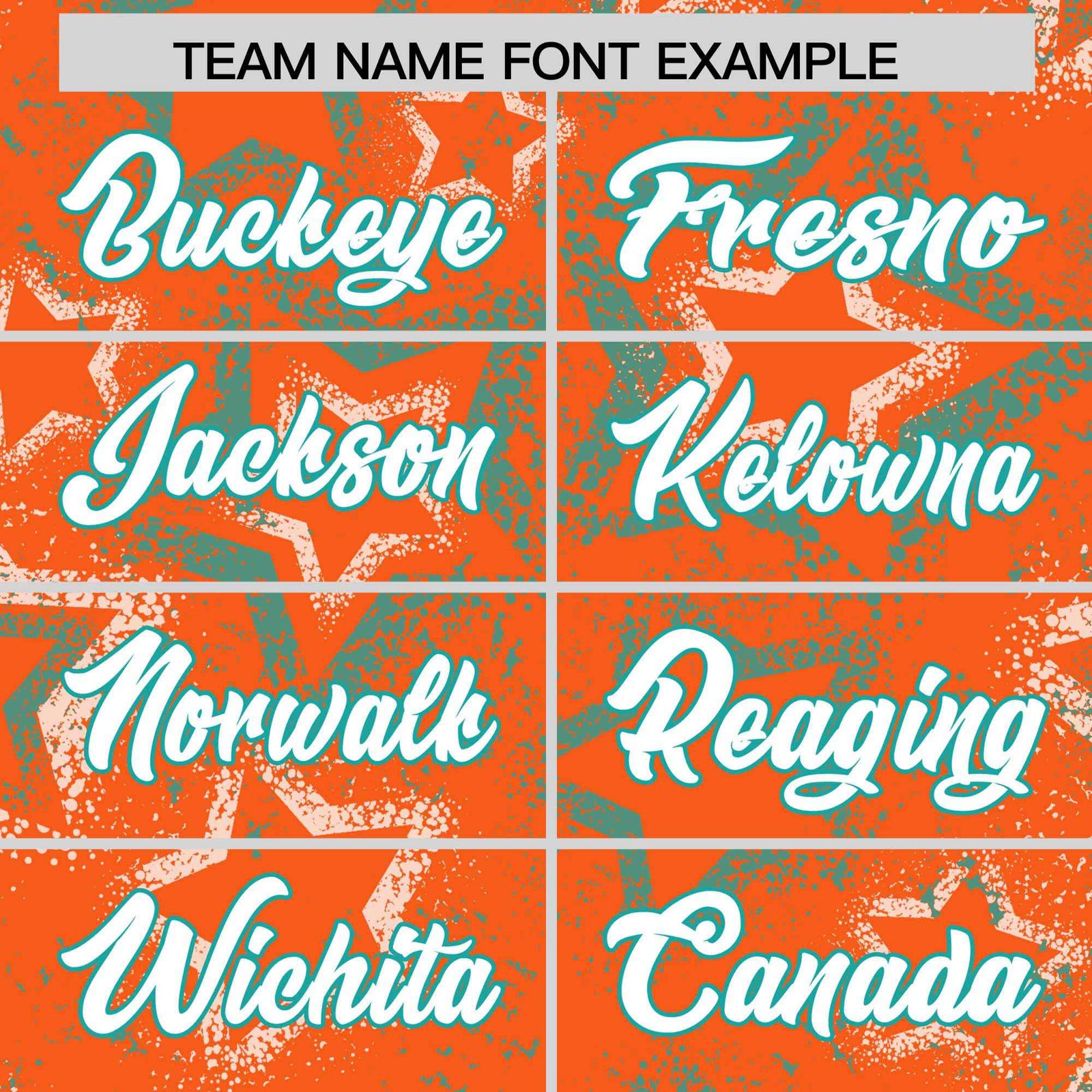 Custom Orange Varsity Full-Zip Star Pattern Letterman Bomber Jacket