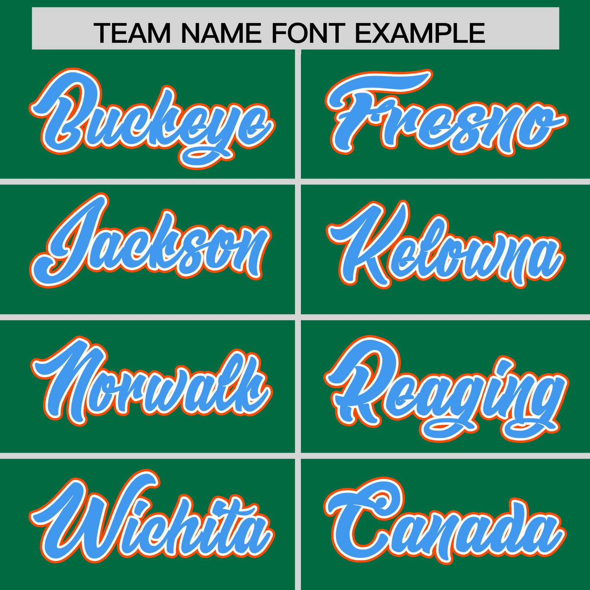 Custom Kelly Green Powder Blue-Orange Gaglan Sleeve Gradient Varsity Full-Zip Letterman Bomber Jacket