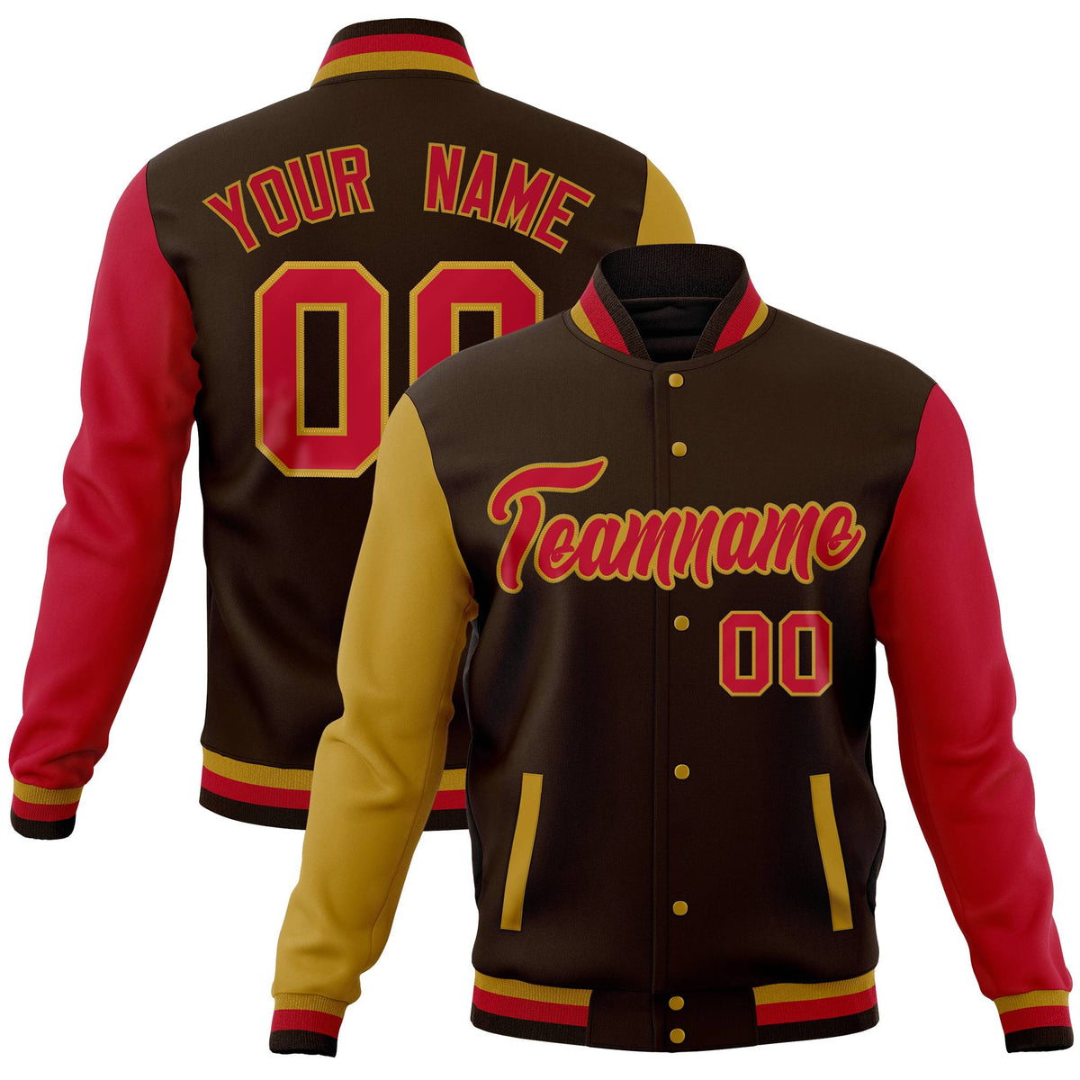Custom Pink Navy Full-Snap Varsity Raglan Sleeves Letterman Baseball Jacket