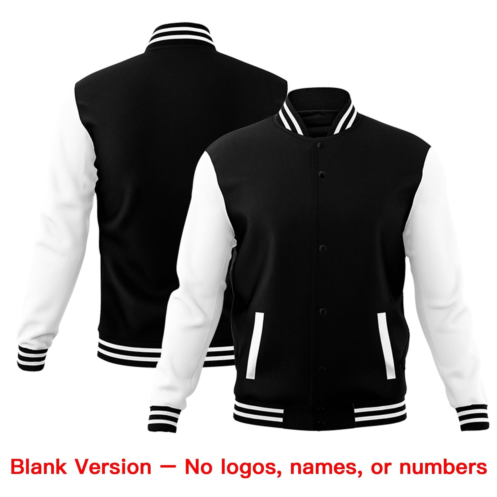 Custom Black White Red Raglan Sleeves Classic Style Letterman Cotton Fabric Jacket| KXKSHOP