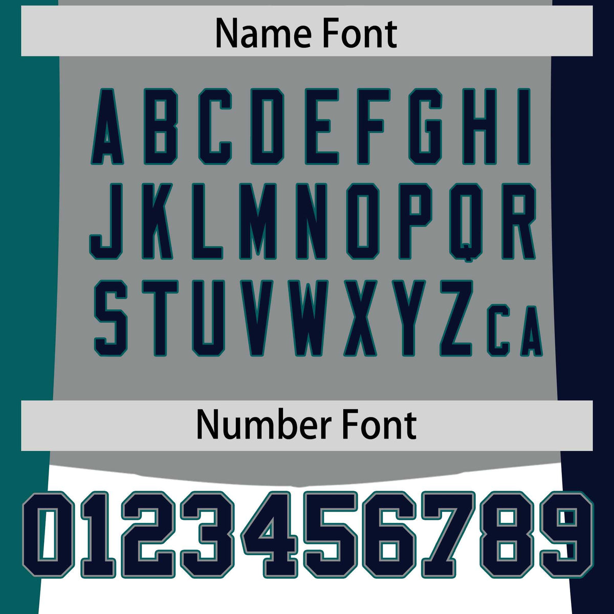 Custom Gray Teal Navy Personalization Varsity Full-Snap Three Color Blocks Letterman Jacket