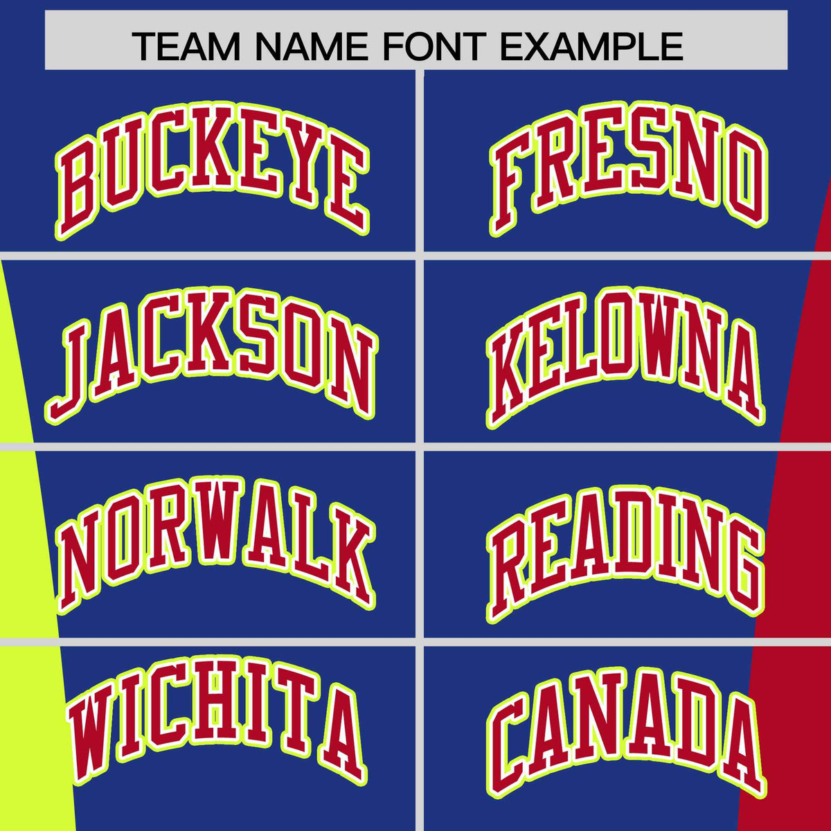 Custom Royal Blue Fluorescent Green Red Personalization Varsity Full-Snap Three Color Blocks Letterman Jacket