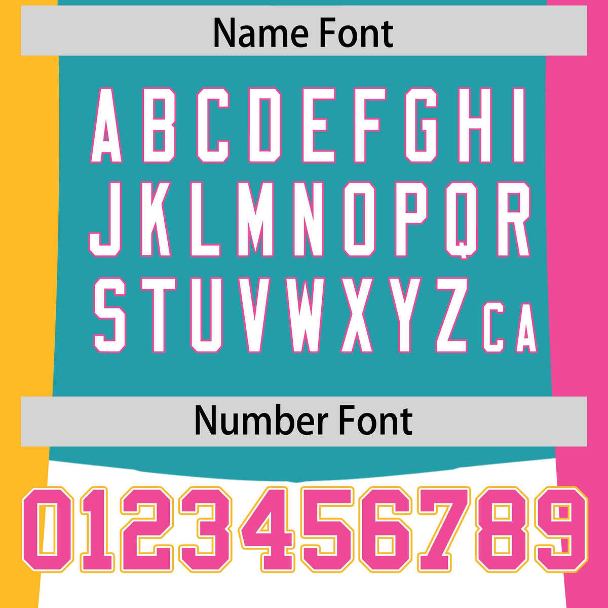 Custom Aqua Yellow Pink Personalization Varsity Full-Snap Three Color Blocks Letterman Jacket