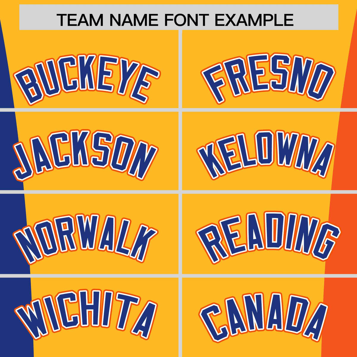 Custom Royal Blue Yellow Orange Personalization Varsity Full-Snap Three Color Blocks Letterman Jacket