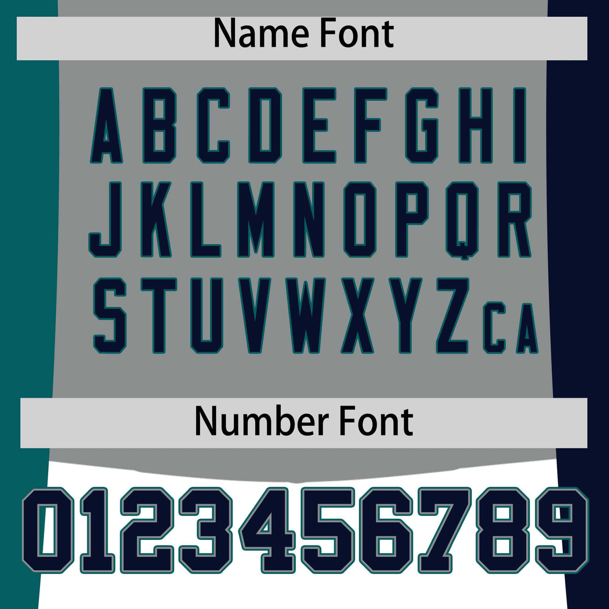 Custom Gray Teal Navy Personalization Varsity Full-Snap Three Color Blocks Letterman Jacket