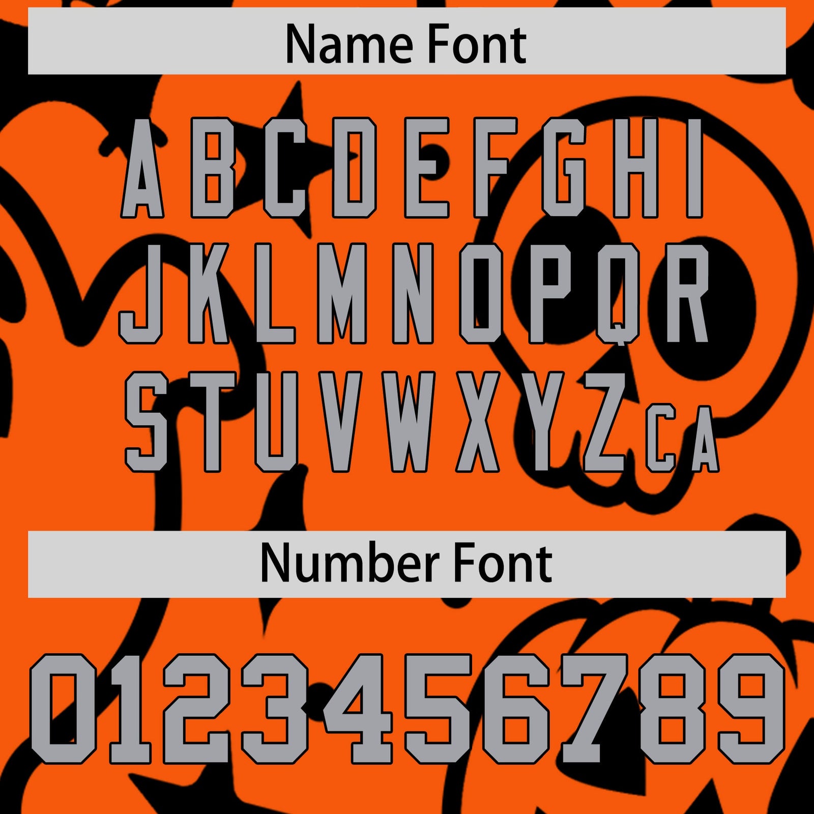 Custom Black Orange Gray Bats Pumpkins Ghost Patterns Halloween Letterman Jacket | Custom Letterman Jacket,Add Name and Numbern,Sublimation Printed & Stitched,Perfect for Parties | KXKSHOP