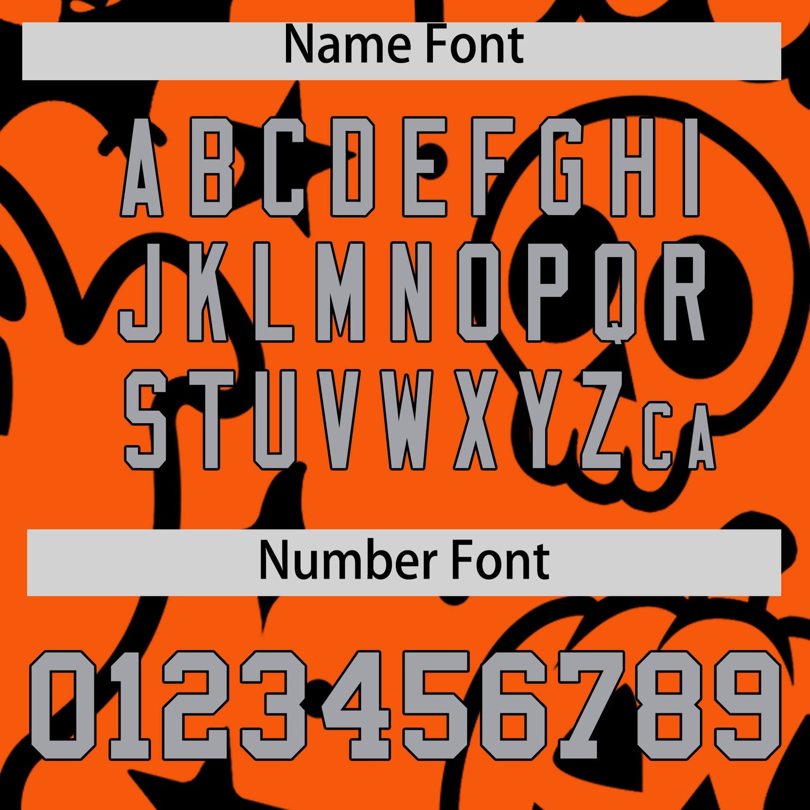 Custom Black Orange Gray Bats Pumpkins Ghost Patterns Halloween Letterman Jacket | Custom Letterman Jacket,Add Name and Numbern,Sublimation Printed & Stitched,Perfect for Parties | KXKSHOP