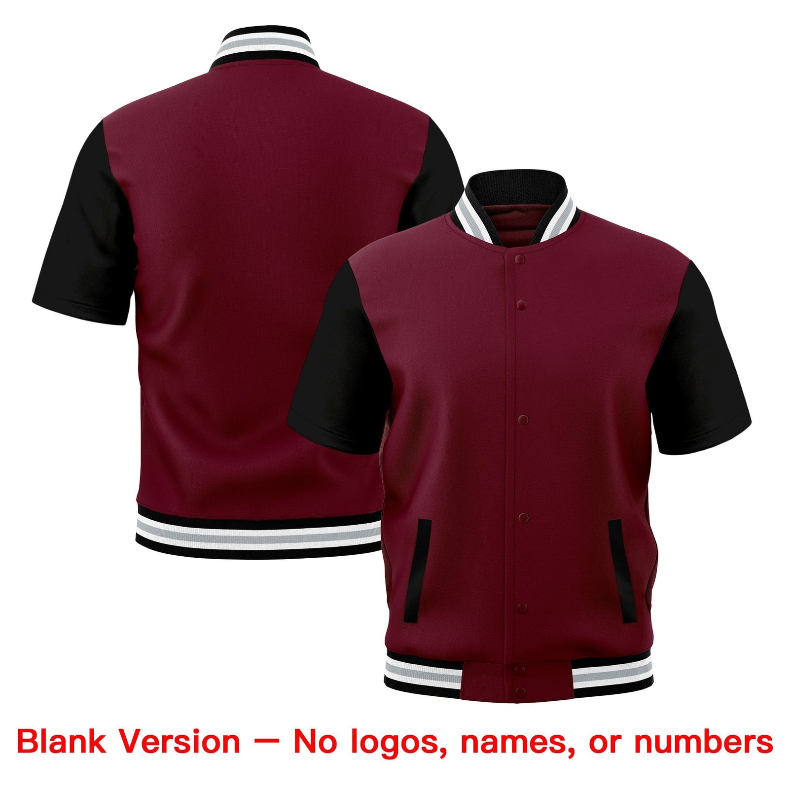 Custom Black White Silver Full-Snap Classic Style Jacket| KXKSHOP