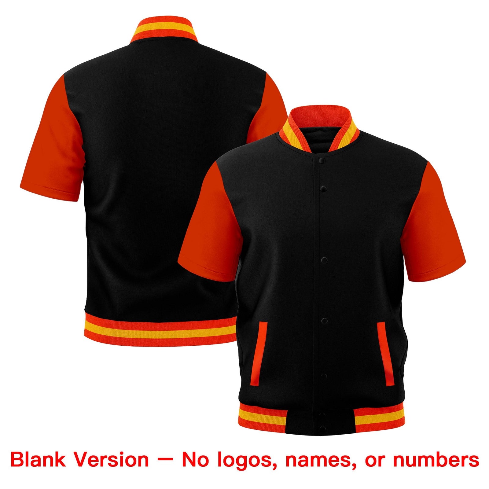 Custom Orange Gold Full-Snap Classic Style Jacket| KXKSHOP