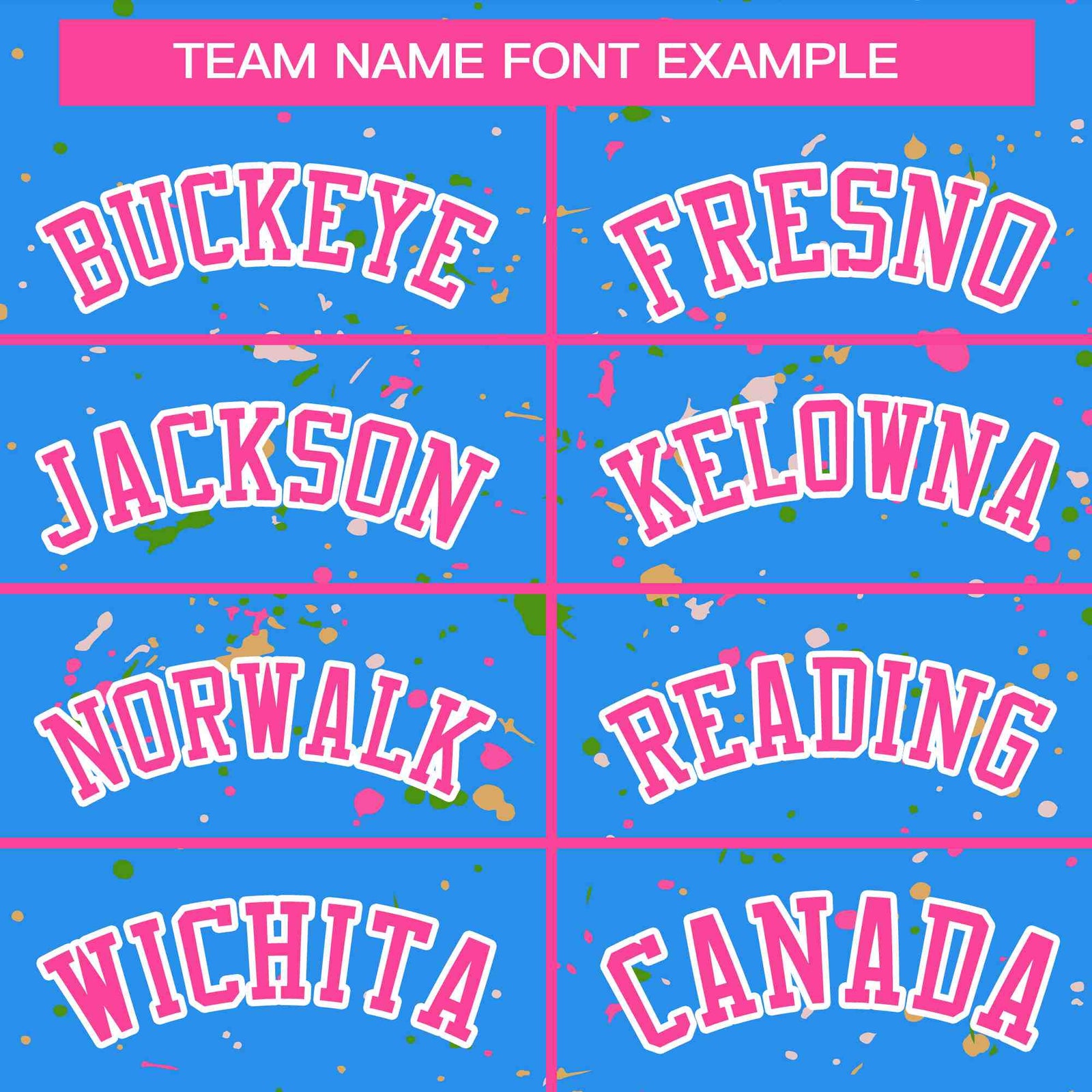 Custom Powder Blue Pink-White Varsity Full-Zip Splash Graffiti Pattern Letterman Jacket