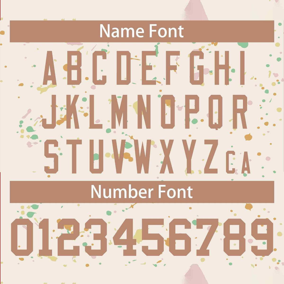 Custom Cream Brown Varsity Full-Zip Splash Graffiti Pattern Letterman Jacket