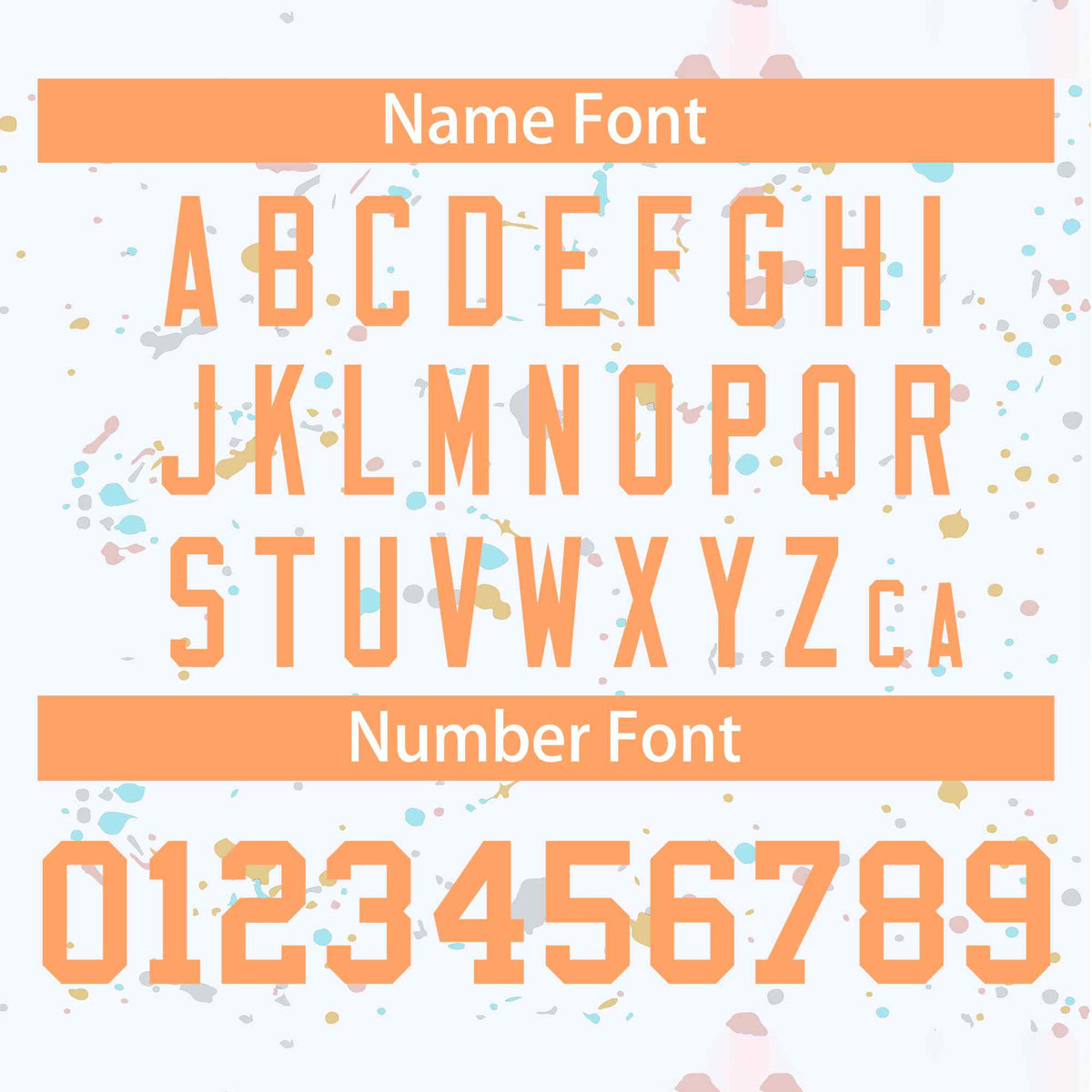 Custom White Orange Varsity Full-Zip Splash Graffiti Pattern Letterman Jacket