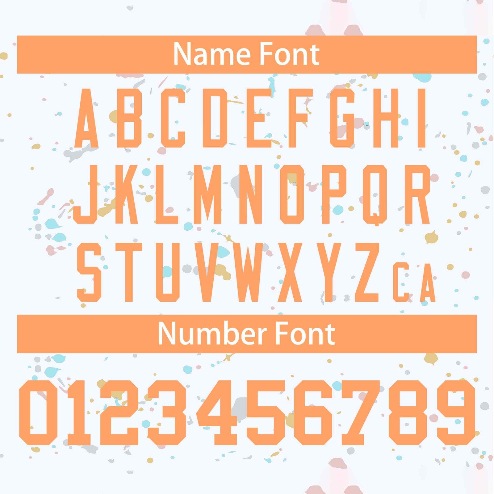 Custom White Orange Varsity Full-Zip Splash Graffiti Pattern Letterman Jacket