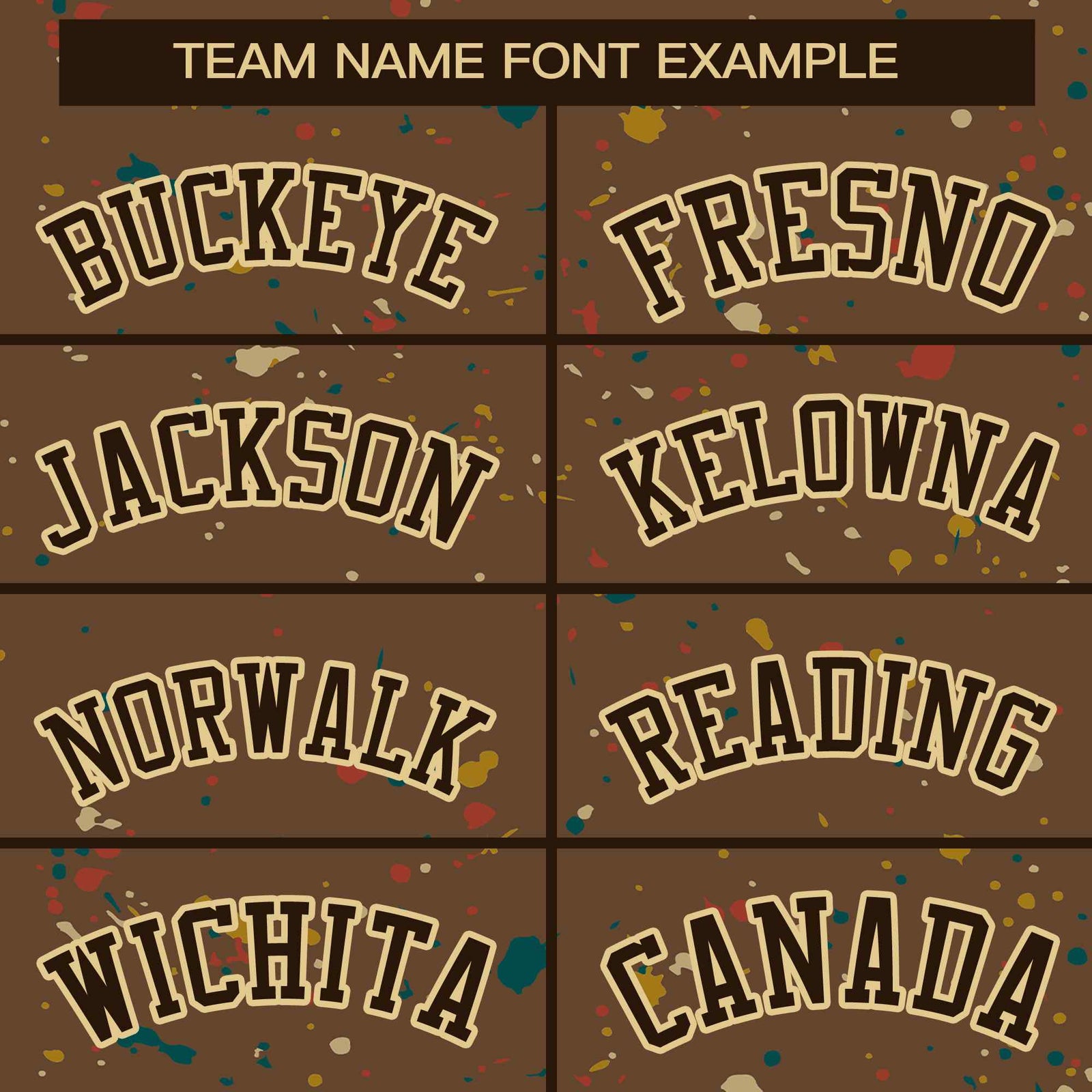 Custom Brown Khaki Varsity Full-Zip Splash Graffiti Pattern Letterman Jacket