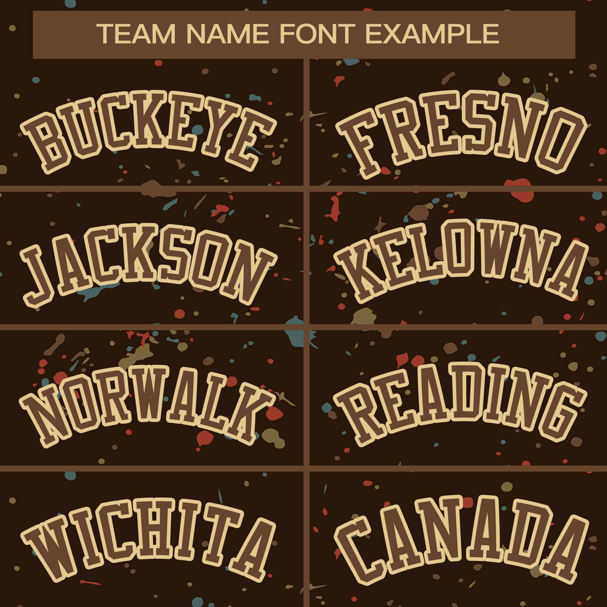 Custom Brown Khaki Varsity Full-Zip Splash Graffiti Pattern Letterman Jacket