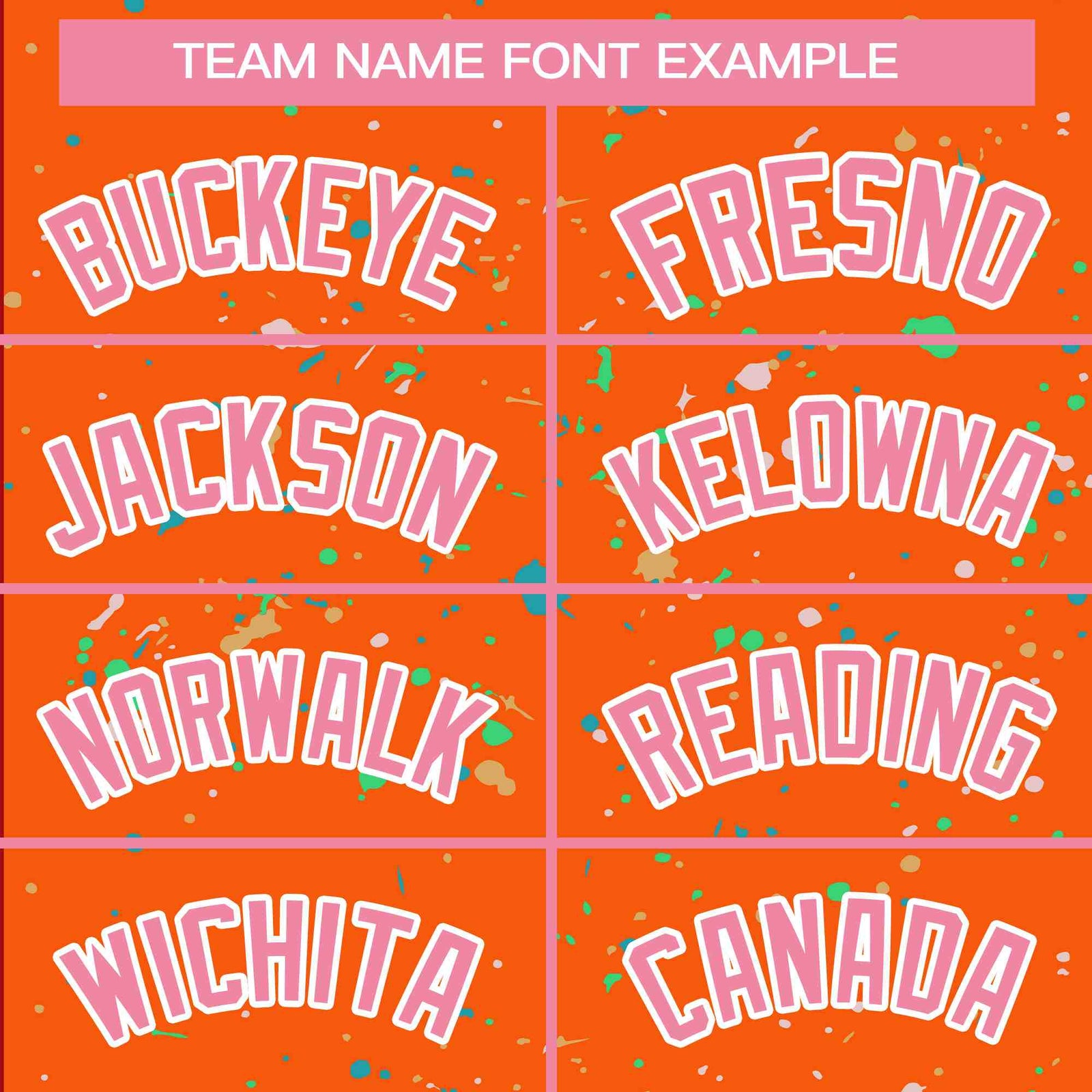 Custom Orange Pink-White Varsity Full-Zip Splash Graffiti Pattern Letterman Jacket