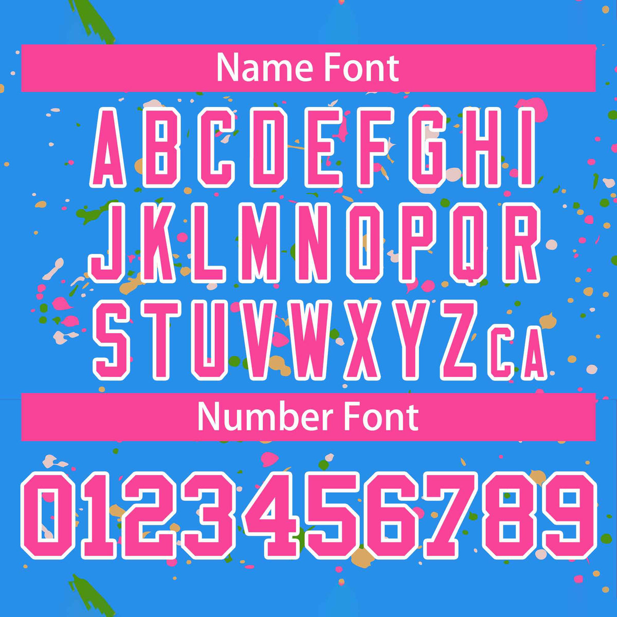 Custom Powder Blue Pink-White Varsity Full-Zip Splash Graffiti Pattern Letterman Jacket