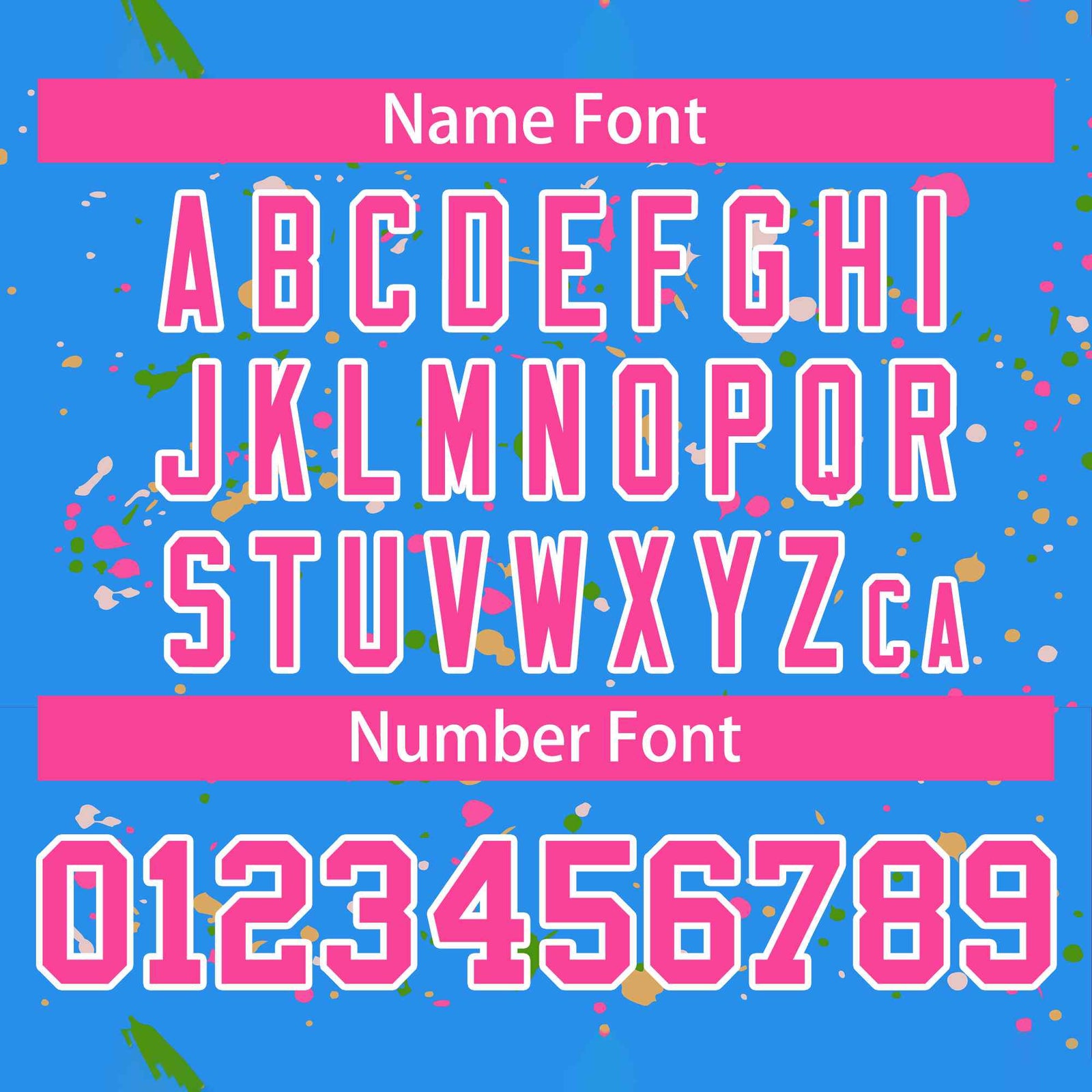 Custom Powder Blue Pink-White Varsity Full-Zip Splash Graffiti Pattern Letterman Jacket