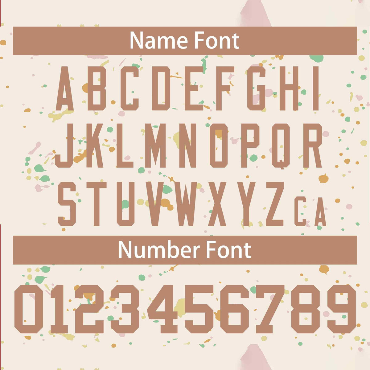 Custom Cream Brown Varsity Full-Zip Splash Graffiti Pattern Letterman Jacket