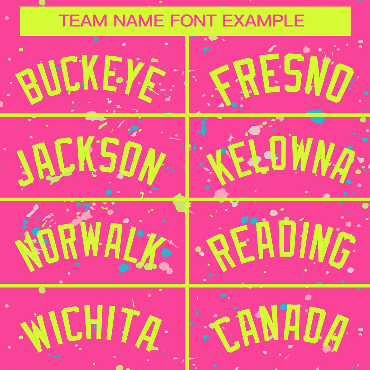 Custom Pink Neon Green Varsity Full-Zip Splash Graffiti Pattern Letterman Jacket