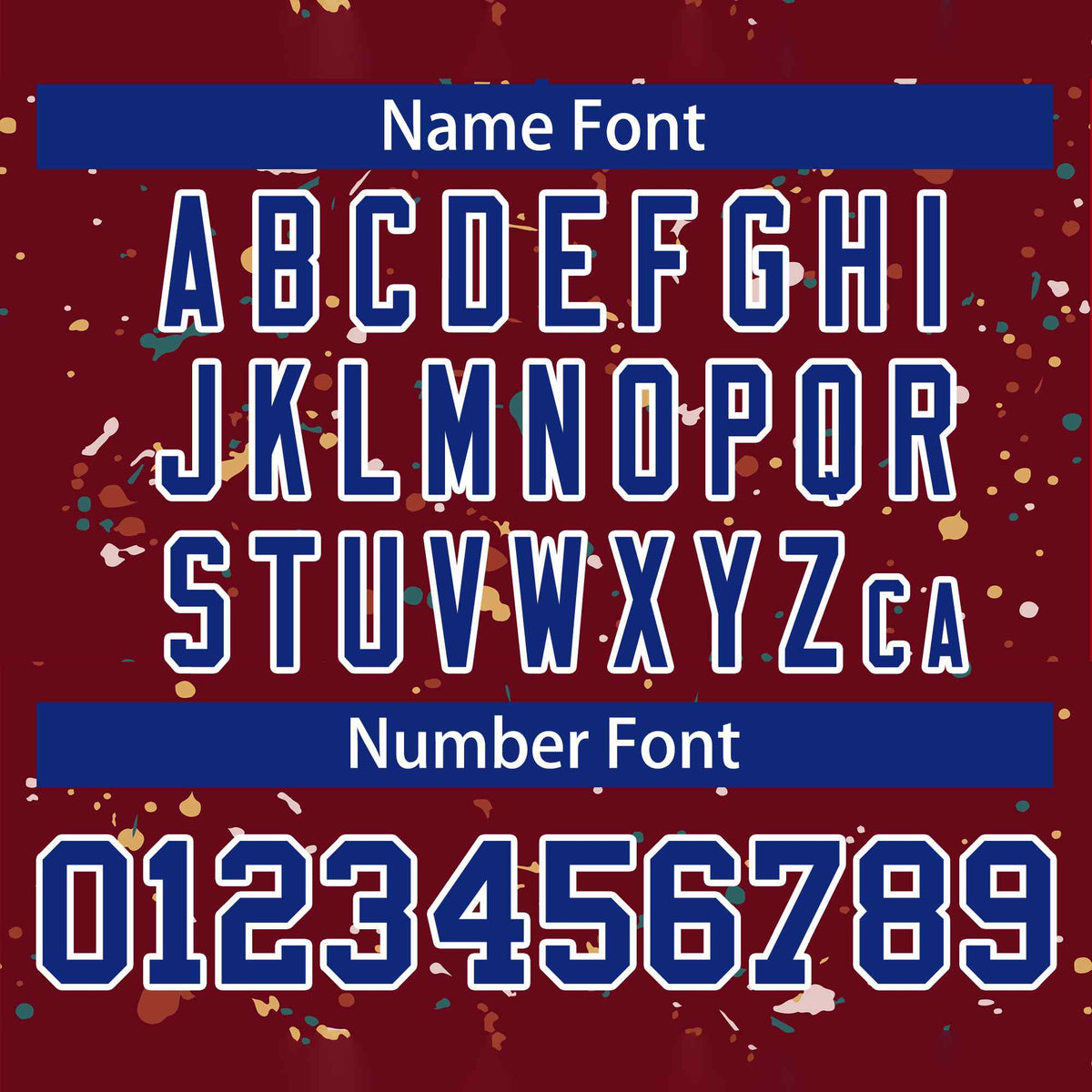 Custom Crimson Royal Varsity Full-Zip Splash Graffiti Pattern Letterman Jacket