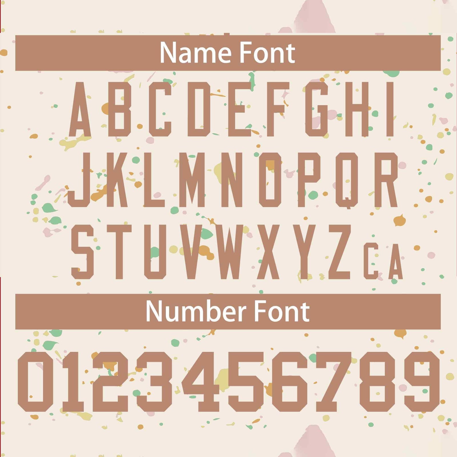 Custom Cream Brown Varsity Full-Zip Splash Graffiti Pattern Letterman Jacket